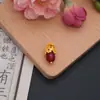 Chapéu com Pingente de Flor Azul Esmeralda Imitação Gotejamento de Óleo Handmade DIY Retro Brincos de Cheongsam Presilha de Cabelo Pulseira Acessórios de Joias