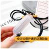 Funda para teléfono Wave Love clip trasero cordón de color contrastante clip ovalado inglés universal clip universal anti-pérdida