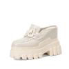Zuecos sin cordones para mujer que aumentan la altura 12 cm, Nuevas zapatillas versátiles de suela gruesa para primavera/verano