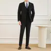 Otoño 2026 Nuevo Traje de Tres Piezas para Hombre Ajustado de Doble Botonadura Boda Tallas Grandes Conjunto de Ropa Formal Hombre