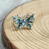 Celebración de Internet Explosivo Azul Goteando Serie Danza de Mariposas Anillo de Mariposa Moda Femenina Personalidad Alto Sentido Diseño Nicho Anillo