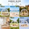 Tienda Transparente de PVC sin Montaje con Diseño de Cielo Estrellado para Picnic al Aire Libre y Camping, Casa Burbuja Resistente al Viento y Cálida