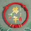 Pulseira de Nó Dimple Produto Acabado, Corda Colorida de Cinco Cores de Alta Qualidade para Crianças, Corda Colorida de Cinco Cores Ajustável para o Festival do Barco-Dragão, Corda Vermelha para Adultos