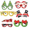 Gafas Decorativas Navideñas Monturas Accesorios para Fiestas Infantiles Gafas con Cuernos de Reno de Papá Noel Decoración Navideña Regalos