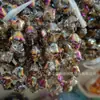 Atacado 12mm Contas de Flor de Lírio-do-vale de Cristal Contas Soltas Acessórios de Cristal DIY Pulseira Colar Brincos Acessórios de Cabelo Acessórios de Roupa