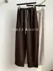 Otoño/Invierno 2024/Sarga de Arenque con Forro Polar Pantalones Casuales para Mujer Estilo Perezoso Sueltos de Pierna Ancha Pantalones Casuales Dose