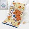 Zhiyang Gaze de Quatro Camadas Jacquard Cartoon Toalha Infantil Urso Vic Toalha Infantil Toalha de Rosto Pequena Toalha de Suor Lembrança Atacado