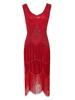 Vestido Retro de Lantejoulas com Franjas 1920, Vestido com Franjas Bordadas, Vestido Popular de Banquete de Luxo da Amazon