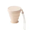Taza de agua plegable de silicona portátil, se presiona para retraer para guardarla, ideal para uso al aire libre, viajes de negocios y viajes; perfecto para beber agua y enjuagarse la boca sobre la marcha