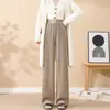 Pantalones de chenilla de cintura alta, adelgazantes, fluidos, de corte holgado, nueva colección otoño 2026, estilo elegante, cálidos y cómodos, pantalones casuales de pierna estrecha