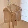 Chal de Punto de Lana para Mujer, Camisa Exterior para Primavera y Otoño, Protección para el Cuello por Aire Acondicionado de Oficina, Bufanda de Alta Gama, Moderno