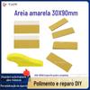 Venda Quente Transfronteiriça 30*90 Lixa Flocked Amarela Retangular Folha Autoadesiva Papel Lixa para Lixamento a Seco Marcenaria Móveis Folha de Polimento