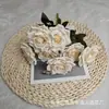 Buquê de Flores Artificiais com 7 Cabeças de Rosa para Decoração de Casamento, Sala de Estar em Casa, Paisagismo de Projetos Externos, Flores Artificiais