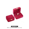 Caja de Joyería con Esquinas Redondeadas y Hebilla Dorada, Delicada Caja de Terciopelo para Anillos, Caja para Collares, Caja para Pulseras, Caja de Regalo de Embalaje para Joyería de Hierro