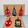 Etiqueta de equipaje con colgante de goma suave de PVC de pastel de dibujos animados Stitch Spider-Man decoración de bolsa de equipaje etiqueta de nombre de identificación