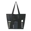 Bolsa de Praia Personalizável Grande Capacidade Rede Bolsa de Natação Bolsa Tote de Praia Multifuncional Bolsa de Mão para Viagem Bolsa de Ombro Bolsa para Armazenamento de Roupa de Banho