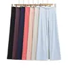 Pantalones Deportivos Casuales de Pierna Recta para Yoga RY2630-26 Pantalones Largos para Mujer Verano Estilo Coreano Cintura Alta Cintura Elástica Protección Solar Cordón