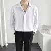 Camisa Negra Hombre Sense Camisa de Manga Larga 2022 Primavera Nuevo Llegada Camisa Blanca Hombre Estilo Ligeramente Maduro Camisa de Hombre Versátil