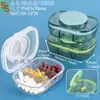 Pastillero, Siete Días a la Semana, Divisor de Medicamentos Portátil con Recordatorio, Tres Comidas al Día para Personas Mayores, Pastillero Portátil, Caja Dispensadora de Medicamentos para 30 Días