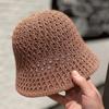 Sombrero de Pescador de Punto Hueco Transpirable de Primavera y Verano Estilo Japonés para Niños Combinación Perfecta Moda Que Muestra la Cara Pequeño Parasol Sombrero de Cubo Moderno