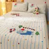 Toalla de Algodón Cachorro de Manzana Colcha Bordada Pieza Única Cartoon Colcha Acolchada de Algodón Puro Colchón Tatami Universal para Todas las Estaciones