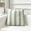 Fronha de Pelúcia Listrada com Design Minimalista Moderno, Almofada de Sofá de Pelo 3D de Alta Qualidade, Transfronteiriço