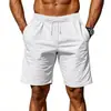 2026 Verano estilo americano de lino fino para la playa, corte holgado, pantalones cortos casuales para hombre, desde la fábrica original