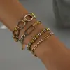 Jieding Pulsera Cubana de Acero Inoxidable con Circonita Transfronteriza Lujo Ligero Cadena de Metal de Gama Alta Sin Decoloración Acero de Titanio Primera Joyería