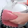 Toalla de Mano de Coral Fleece Fresco Estilo Colgante Paño de Cocina para Platos Sin Pelusa Absorbente Paño de Cocina Paño de Lavado Paño de Limpieza