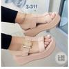 Comercio exterior Sandalias romanas para mujer verano 2023 nuevo todo-fósforo plataforma que aumenta la altura Moda zapatos de plataforma de punta abierta con falda