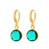 Estilo Ins Europeo y Americano Hebilla de Oreja de Cristal Transparente de Color Pendiente de Gota de Agua Mini Estilo Francés Lujo Ligero Pendientes de Moda Transfronterizos