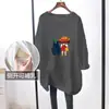Roupas para Amamentação Mãe Quente Moda Outono e Inverno Camiseta de Manga Longa Amamentação Feminina Tamanho Grande Moda para Amamentação