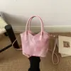 Bolsa de Mano Artística de Comercio Exterior Súper Popular Este Año Popular Nuevo Estilo 2026 Texturizada para el Trabajo Bolso de Cubo Portátil Cruzado