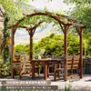 Estante para Uvas Patio Madera Anticorrosión Ensamblaje Exterior Estante Trepador Terraza Exterior Rejillas Columpio Estante para Flores Arco de Patio