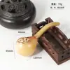 Pipa de Cuerno Hecha a Mano Regalo para Hombre Boquilla para Cigarrillo con Filtro Pipa Pequeña Portátil Imitación Cuerno Desmontable y Lavable Doble Propósito