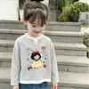 Camiseta Elegante de Manga Longa para Meninas, Novo Estilo Primavera/Outono, para Crianças Médias e Maiores, Malha Waffle Falsa Duas Peças Casual Versátil Gola Redonda Camada Base