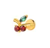 Zeming Original Douyin Más Vendidos F136 Aleación de Titanio y Circonio Aretes de Tachuela Diseño de Nicho Perforación de Lóbulo de la Oreja Tachuelas para Cartílago de la Oreja Estilo Europeo Americano