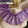 Encaje de Malla Plisada de Satén Perlado Colorido de 5 cm de Ancho Juguetes para Ropa Bidimensional Accesorios Hechos a Mano para Bricolaje