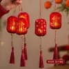 2026 Año del Caballo Nuevos Accesorios para Fotos Hanfu Festival de los Faroles Tela DIY Faroles Estampados en Oro Faroles de Mano Brillantes para Niños