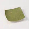 Posavasos Cuadrado de Cerámica con Esmalte de Roca y Diseño de Mandarina Verde Pequeña, Naranja-Verde con Manchas Doradas, Esterilla para Té Resistente al Calor, Platillo para Taza Antiescarcha, Posavasos de Cerámica Estilo Chino