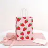 Bolsas de Fresas Transfronterizas, Bolsas de Regalo Rosas, Bolsas Tote Exquisitas para Regalo del Día de las Madres, Bolsas de Papel para Empaque de Recuerdos de Cumpleaños