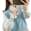 Nuevo chaleco de moda para mujer 2026, cárdigan de punto, chaleco elegante de corte holgado para primavera y otoño, rejuvenecedor y versátil