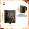 Ímã de geladeira de madeira de camada dupla criativo de gato de Halloween estilo vintage decoração de casa decoração magnética criativa