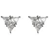 Aretes mini de triángulo de estilo cool con micro incrustaciones de circonita, diseño de nicho, moda para el día a día, aretes geométricos que combinan con todo