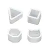 4 Moldes de Silicona para Pendientes Pequeños DIY Pegamento de Cristal Mini Cuadrado Gatito Triángulo Fabricante de Pendientes