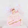 Celebridad en línea Molino de viento Corona de Princesa traje de inserción para tarjeta de feliz cumpleaños accesorios de decoración de pastel para hornear fiesta de cumpleaños de bebé