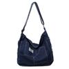 Bolso de mezclilla para mujer 2024 Nuevo Estilo Coreano Moderno Bolso de Clase para Estudiante Universitario Gran Capacidad Casual Versátil Bolso Tote