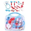 Juguetes de Casa de Juegos para Niños Transfronterizos Set de 14 Piezas con Sonido y Luz Caja de Medicina Niños y Niñas Doctor Enfermera Juguetes Artificiales