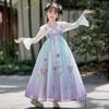 Vestido Estilo Chinês Tradicional Primavera e Verão, Traje de Performance Estilo Antigo, Hanfu Infantil, Novo Modelo 2026, Vestido Estilo Nacional para Meninas