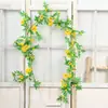 Flores artificiales, flores falsas, enredaderas de flores, guirnaldas de flores de margarita, flores decorativas de plástico, decoraciones colgantes, girasoles al por mayor